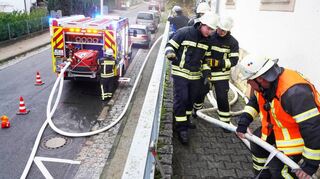 Die Feuerwehr Hochtstädten musste bei ihrer Inspektionsübung am Samstag ein Einsatzszenario im Keller der alten Schule bewältigen.