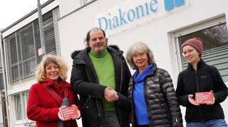 Bensheim, Zentrum der Wohnungslosenhilfe, Spende von Klaus Zieringer an den Förderverein Hilfen für Wohnungslose, 23.11.2023; Foto: Thomas Zelinger