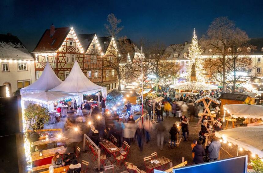 Der Weihnachtsmarkt in Bensheim wird am Donnerstag eröffnet