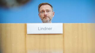 Christian Lindner, FDP-Parteivorsitzender und Bundesminister der Finanzen, auf der Bundespressekonferenz.