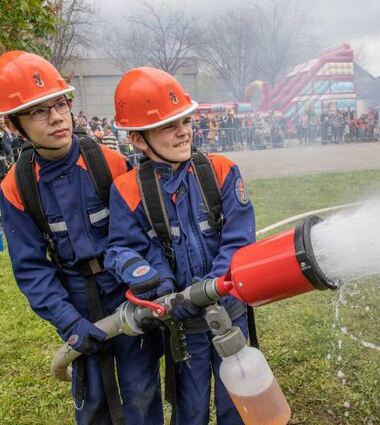 Der Feuerwehr-Nachwuchs zeigte sein Können im Jubiläumsjahr.