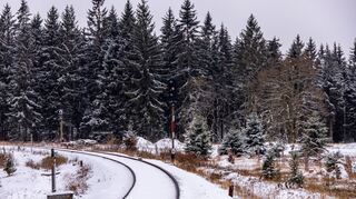 Historisch: Für Eisenbahnliebhaber sorgt eine Dampflok auf dem Rennsteig für einen perfekten Wandertag. Der historische Bahnhof Rennsteig sollte unbedingt erkundet werden.