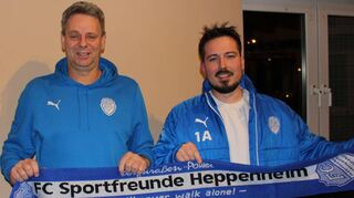 Zwischen dem FC Sportfreunde Heppenheim (links der Sportliche Leiter Michael Fries) und seinem neuen Trainer Marvin Weiland könnte sich eine langfristige Zusammen-arbeit entwickeln.
