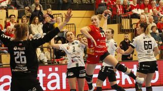 Wie bereits im Hinspiel (unser Bild) war Sarah Dekker auch im zweiten Europapokal-Duell gegen MKS Lublin erfolgreichste Torschützin der HSG Bensheim/Auerbach.