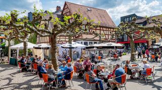 Ein Eis unter den Platanen bei milden Temperaturen genießen, unter anderem das können die Einhäuser beim Frühlingsmarkt am 4. und 5. Mai.