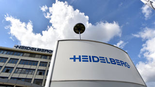Außenaufnahme des Druckmaschinenherstellers Heidelberger Druck am Standort Wiesloch-Walldorf. Teile der Produktion sind nicht mehr voll ausgelastet aufgrund der Auftragslage.