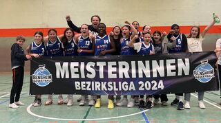 lsp Basketball weibliche Jugend U14 VfL Bensheim Sieger Bezirksliga und Bezirksmeister. Bild: VfL Bensheim
