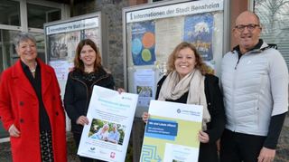 Die Stadt Bensheim und das Caritaszentrum suchen Ehrenamtliche, die sich zu Demenzlotsen in den Stadtteilen ausbilden lassen möchten. Unser Bild zeigt (v.l.) Bürgermeisterin Christine Klein, Stephanie Gescheidle vom Netzwerk Demenz, Stefanie Burdow vom Caritasverband, Koordinatorin Mehrgenerationenhaus und Andreas Waldenmeier, Leitung Caritaszentrum.