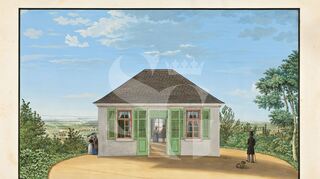 Der Maler Ernst August Schnittspahn hat das Altarhaus im Fürstenlager 1848 im Bild festgehalten. Es diente als Vorlage für die Rekonstruktion.
