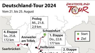 Der Streckenplan für die Deutschland-Tour 2024 liegt mittlerweile vor. Die erste Etappe führt dabei unter anderem durch den Main-Tauber- und den Neckar-Odenwald-Kreis.