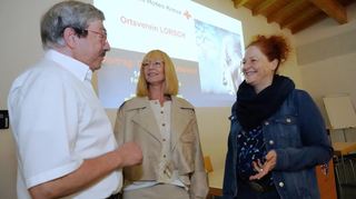 Stephan Thomas, Leiter der DRK-Gruppe Soziales, begrüßte Alexandra Mandler-Pohen und Dr. Jutta Weikel (r.).