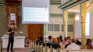 Pfarrer Jan Scheunemann informierte über die Arbeit in der evangelischen Gemeinde in Reichenbach.