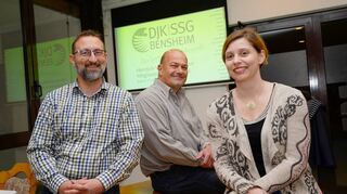 Die Führungsspitze der SSG Bensheim mit den drei gleichberechtigten stellvertretenden Vorsitzenden (v.li.) Christian Peter, Karl-Martin Schuhmann und Anne Rosenberger.