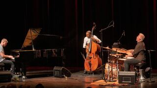 Das Tingvall Trio mit Martin Tingvall (Piano), Omar Rodriguez Calvo (Kontrabass) und Jürgen Spiegel (Drums und Percussion) begeisterte im Parktheater.
