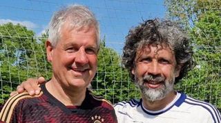 Helmut Glanzner und Damiano Tommasi, Ex-Profi und Bürgermeister von Verona.