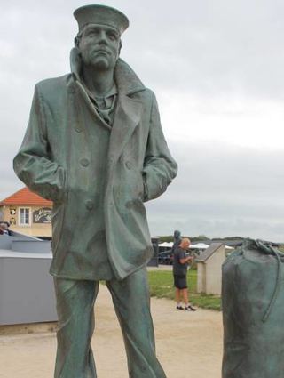 Am Utah-Beach: Denkmal des „Einsamen Seemanns“.