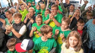 Dreharbeiten des HR in Fehlheim zum "Dollen Dor