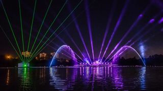 Der Bensheimer Badesee wurde beim Hessentag zum Magic Lake – inklusiver täglicher Licht- und Wassershow.