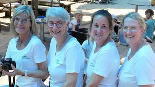 Jubilarinnen der Kita „Baur de Betaz“ (von links) Carmen Bickelhaupt, Sigrid Bauer-Hohmann, Karina Marscholik und Dorothee Daum.