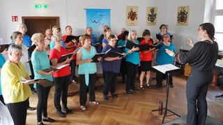 Wings of Joy, der gemischte Chor der Musikschule Bensheim, bot im Wappensaal des Dalberger Hofs ein vielseitiges Repertoire an moderner Chormusik. Anlass war das 20-jährige Bestehen des Ensembles.