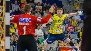 Dass Tobias Reichmann kein neues Vertragsangebot bekam, sorgte bei vielen Löwen-Fans für Unverständnis. Der Linkshänder spielt nun bei den Füchsen Berlin.