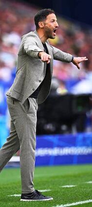 Belgiens Trainer Domenico Tedesco (links) wurde mit seiner Mannschaft ebenso Gruppenzweiter wie Didier Deschamps mit Frankreich.