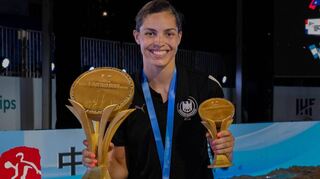 lsp Handball Beach Beachhandball Lucie Kretzschmar HSG Bensheim/Auerbach Flames Weltmeister mit der Nationalmannschaft in China.