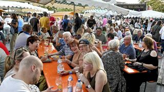 Beim ersten Einhäuser Weinmarkt im vergangenen Jahr unterhielten sich die Besucher bestens.