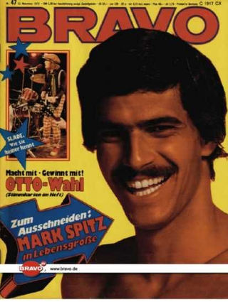 Coverstorys, die vom zwiespältigen Charakter der Spiele 1972 zeugen: hier über den US-Schwimmstar Mark Spitz...