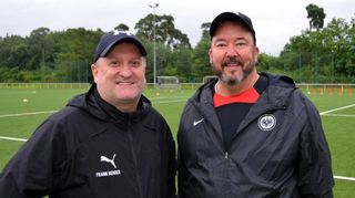 Die Trainer Frank Bender (links) und Volker Pitz freuen sich auf ihre neue Aufgabe bei der Tvgg Lorsch II.