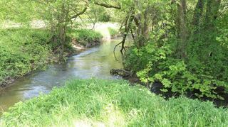 Mergbach und Osterbach (von rechts kommend) vereinigen sich bei Reichelsheim-Bockenrod zur Gersprenz.