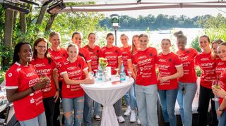 Das Team der Flames beim Community-Treff in der Villa Lacus am Badesee.