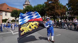 Hunderte Teilnehmer und Tausende Zuschauer am Straßenrand: Der Winzerfestumzug 2024 war wieder eine fröhliche, farbenfrohe Parade. Bild: Thomas Zelinger