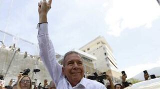 Edmundo González Urrutia am Tag der Wahl im Juli.