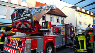 Auch eine Drehleiter war in der Innenstadt im Einsatz.