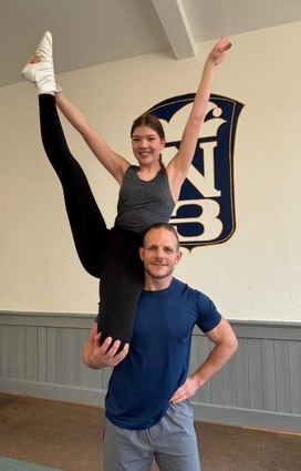 Emely Dohrmann und Sven Theobald beim Training.