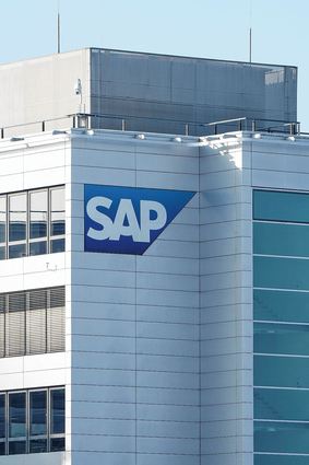 Ein Firmengebäude von SAP am Stammsitz Walldorf.