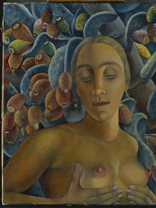 Das Bild von Anita Rée "Halbakt vor Feigenkaktus".
