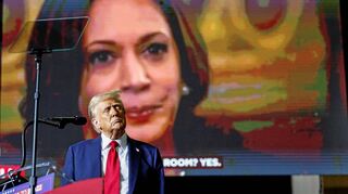 Die Kontrahentin dicht im Nacken: In Iowa soll Harris in Umfragen Donald Trump still und heimlich überholt haben.