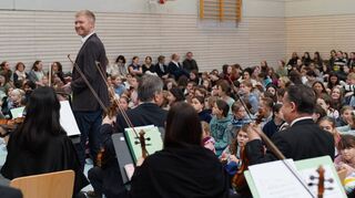 Das hr-Sinfonieorchester war zu Gast an der Liebfrauenschule.