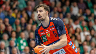 Ivan Martinovic (Rhein Neckar Loewen Nr.5) beim Spiel Handball Bundesliga Spiel Frisch Auf!