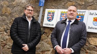 Schiedsmann Stefan Etteldorf (links) und sein Stellvertreter Jochen Abel sind mit dem örtlichen Schiedsamt im Zwingenberger Rathaus untergebracht.
