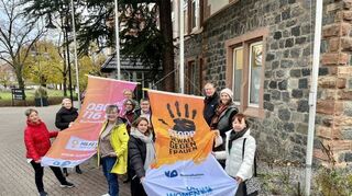 Der Arbeitskreis gegen häusliche Gewalt in Bensheim machte mit vielen Aktionen auf das Thema aufmerksam.