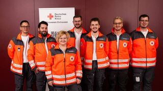 Die neue Helfer-vor-Ort-Gruppe (von links): Kai Frunzke, Jens Michel, Ina-Maria Michel, Alexander Kreitner, Max Schäfer, Jens Schneider und Christian Claaßen.