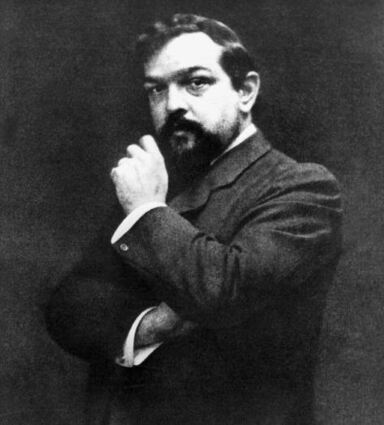 Zeitgenössisches Porträt von Claude Debussy (1861-1918).