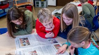 Kinder bei Klasse Kids in der Mittelpunktschule in Gadernheim.