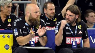 Co-Trainer Michael Jacobsen (links) und Chefcoach Sebastian Hinze arbeiten seit 2022 bei den Rhein-Neckar Löwen.