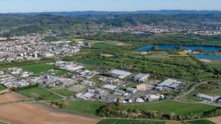 Blick auf das Gewerbegebiet Stubenwald. Nun hat sich in der Debatte um die Sanierung des Bensheimer Haushaltes auch die Wirtschaftsvereinigung Bensheim zu Wort gemeldet.
