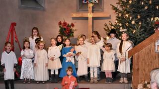 Der Kinderchor „Musikus“ führte ein Krippen-Singspiel auf.