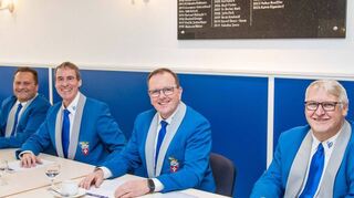 Freuen sich aufs Ordensfest mit dem berühmten Preisträger: Damiano Bruccato (v.l.), Patrick Brenner, Frank Reichmann und Rainer Kohl vom HCV.